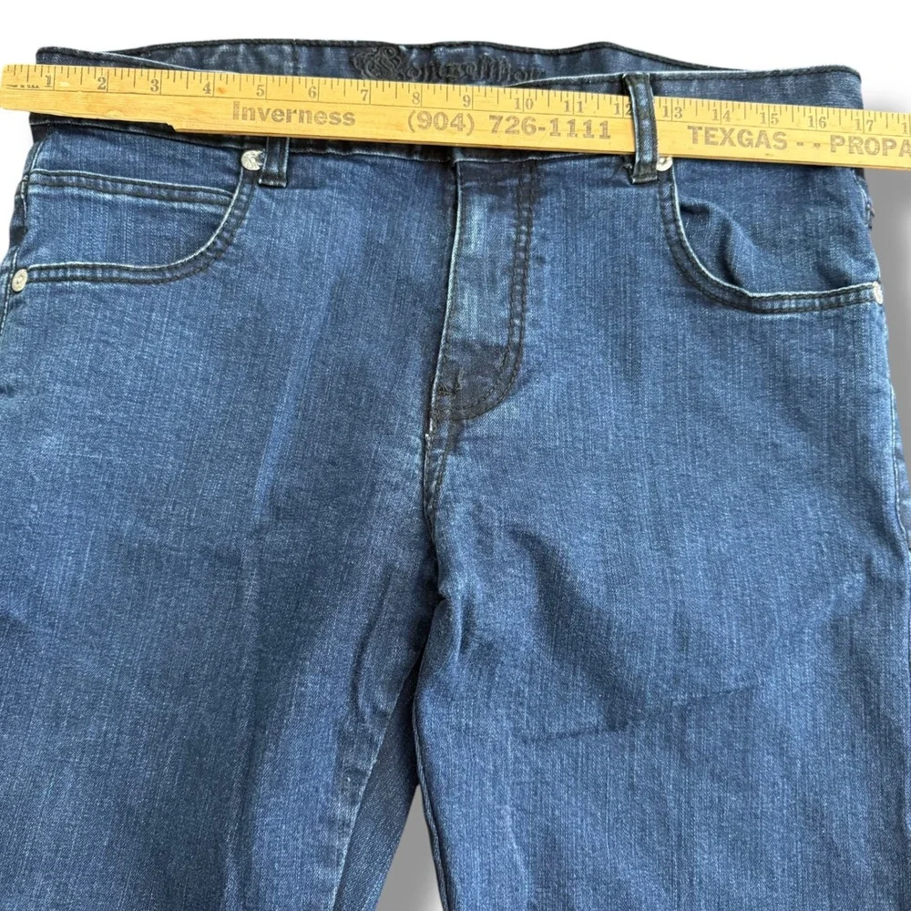 Competition Jeans Mens Size 36(34x31) Blue Denim Straight‎ Leg Pant Embellished